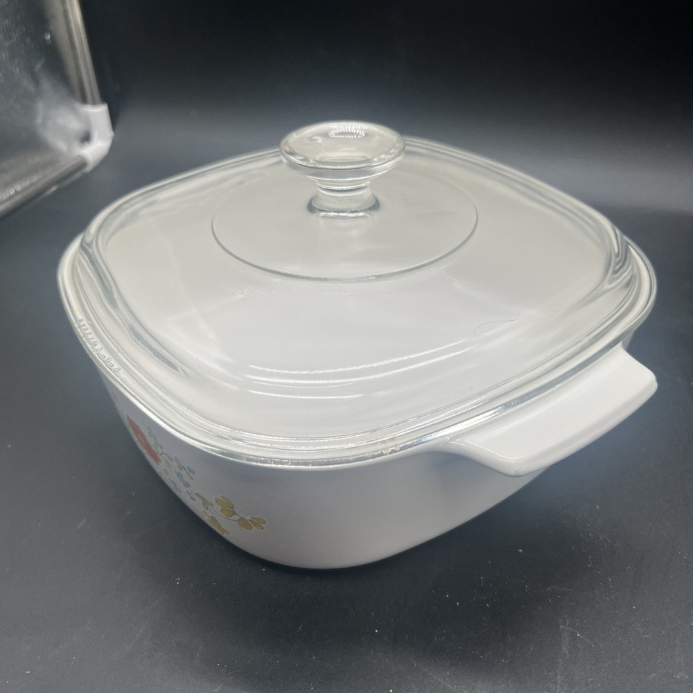 Vintage Corning Ware Wildflower A-2-B 2 Quart Casserole Dish With Lid - Picture 5 of 16